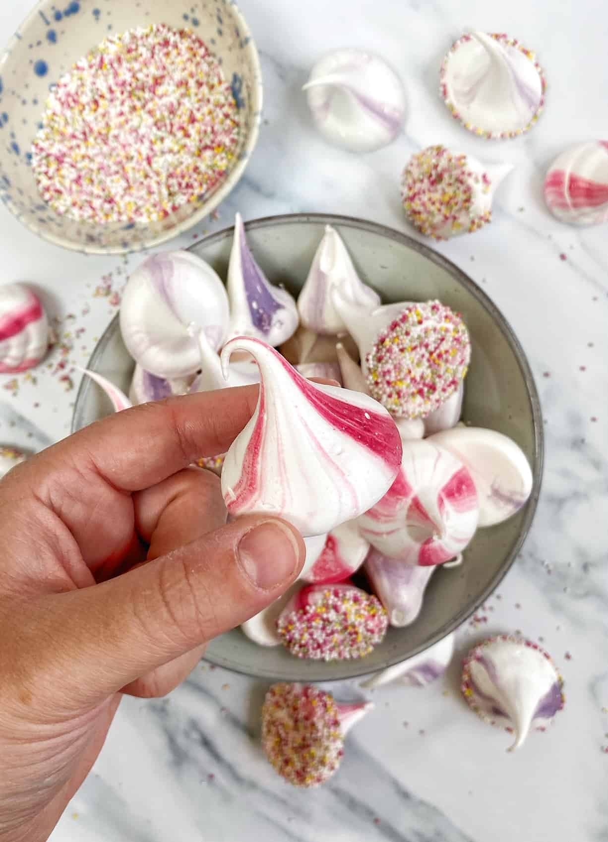 Sprinkle Meringue Kisses Baking with Aimee.