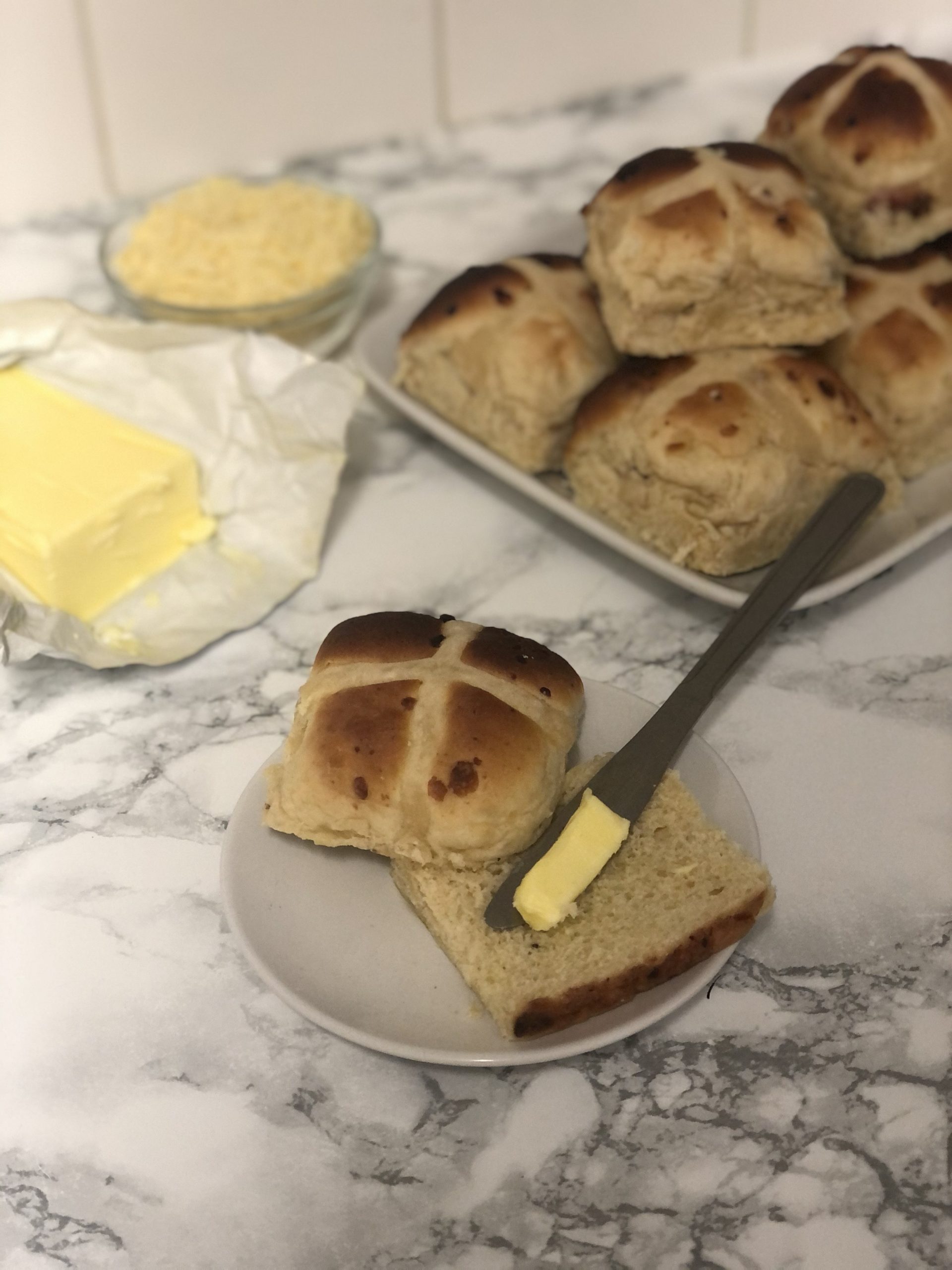Cheese and Bacon Hot Cross Buns Savoury Hot Cross Buns