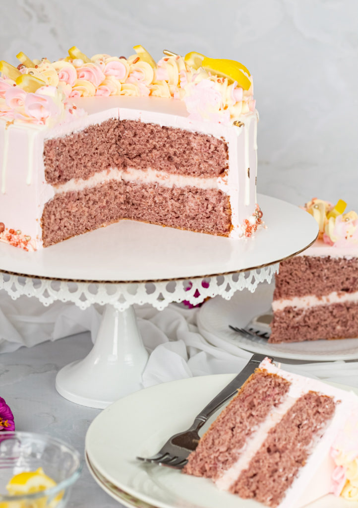 Strawberry Pink Lemonade Cake Recipe • Baking with Eva