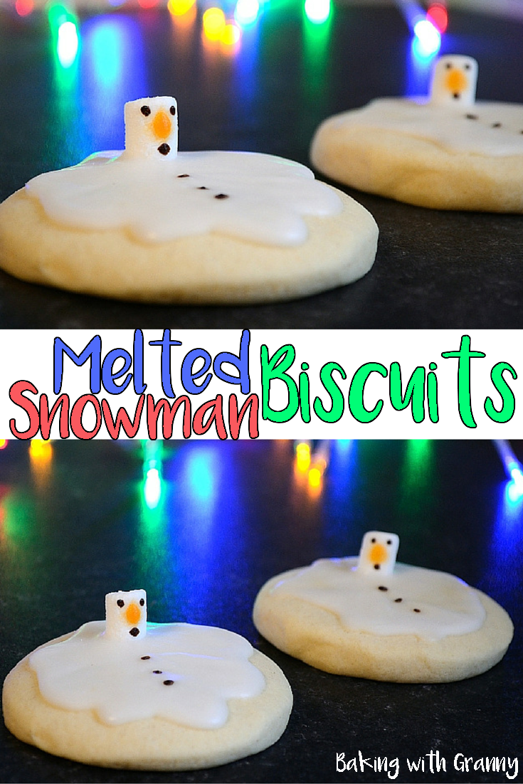 Melted Snowman Biscuits Baking with Granny