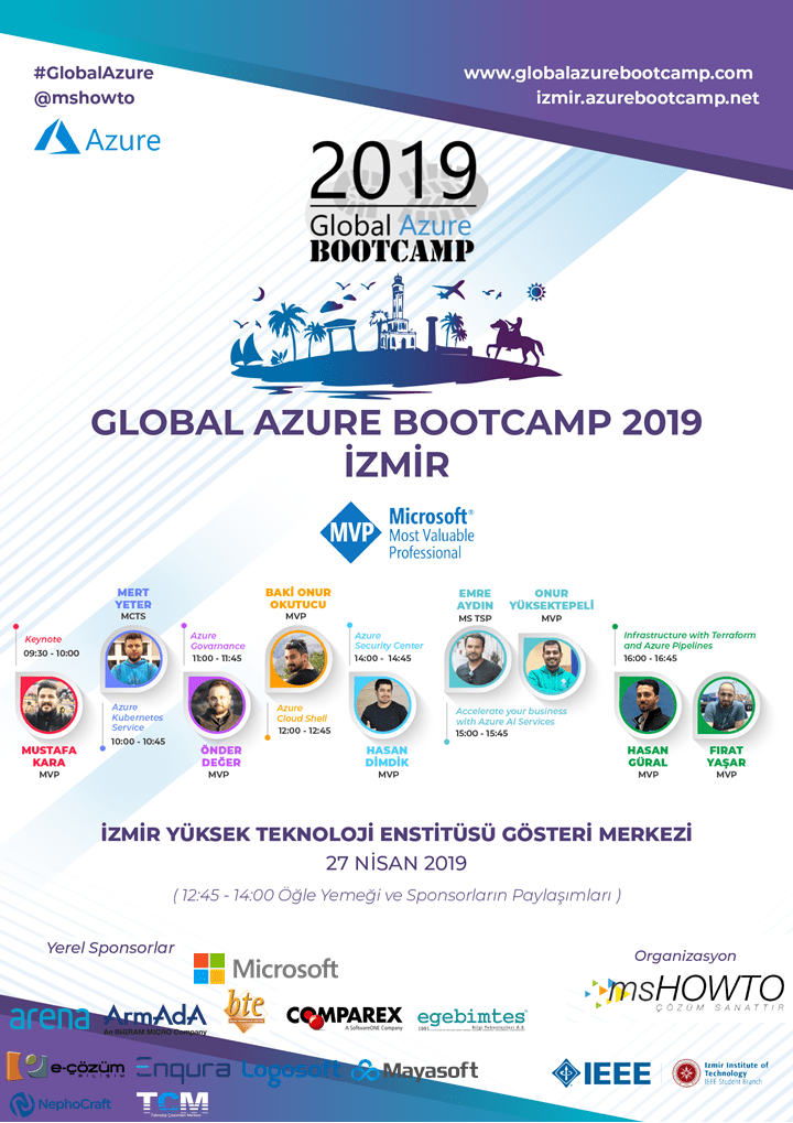 Azure Bootcamp icin 27 Nisan’da tum dunyayla ayni anda Izmir’deyiz