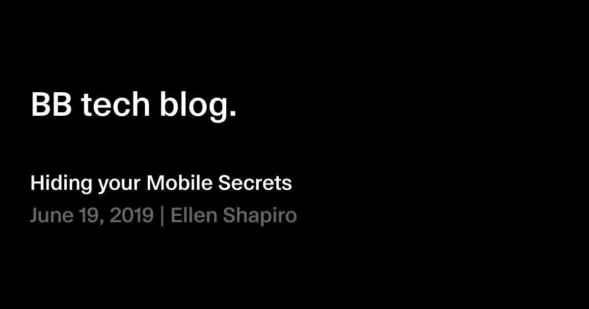 Hiding your Mobile Secrets Bakken & Baeck