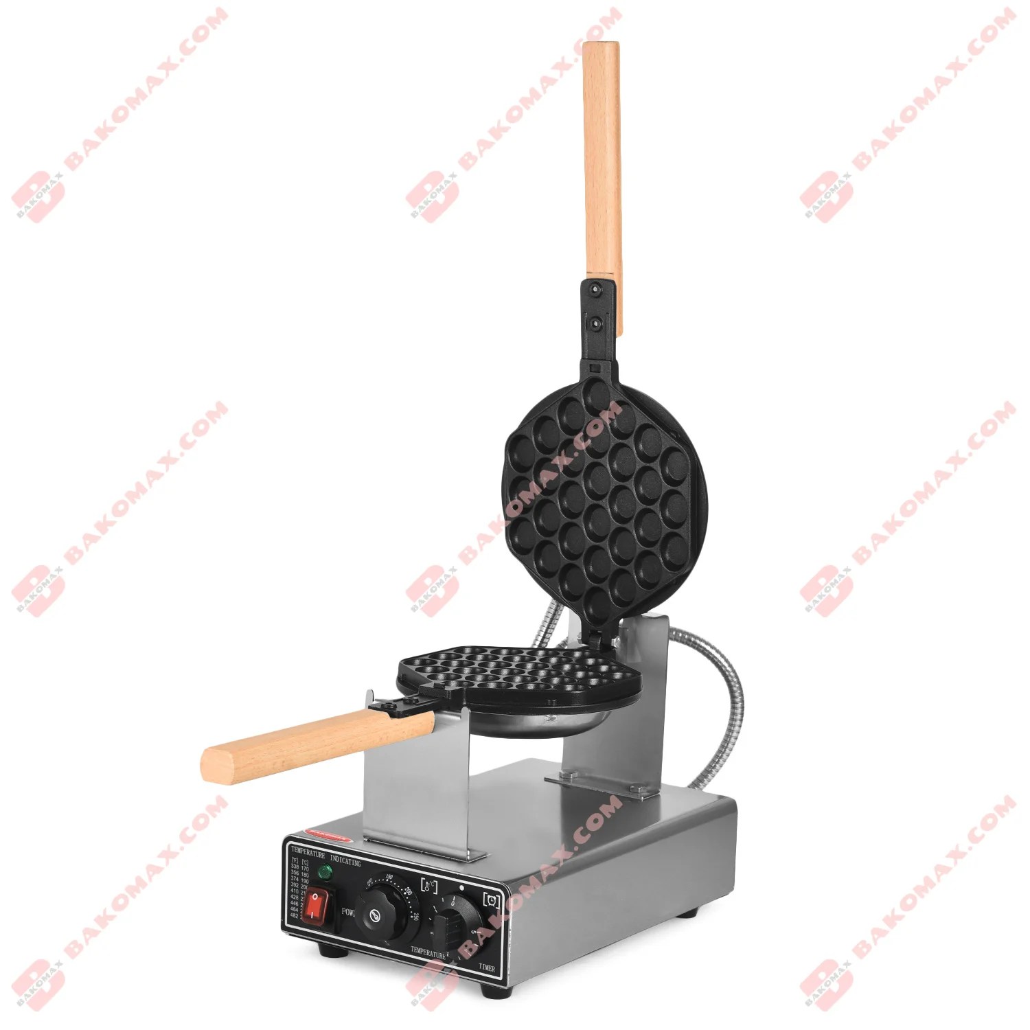 Bakomax Bubble/Egg Waffle Maker Rotary