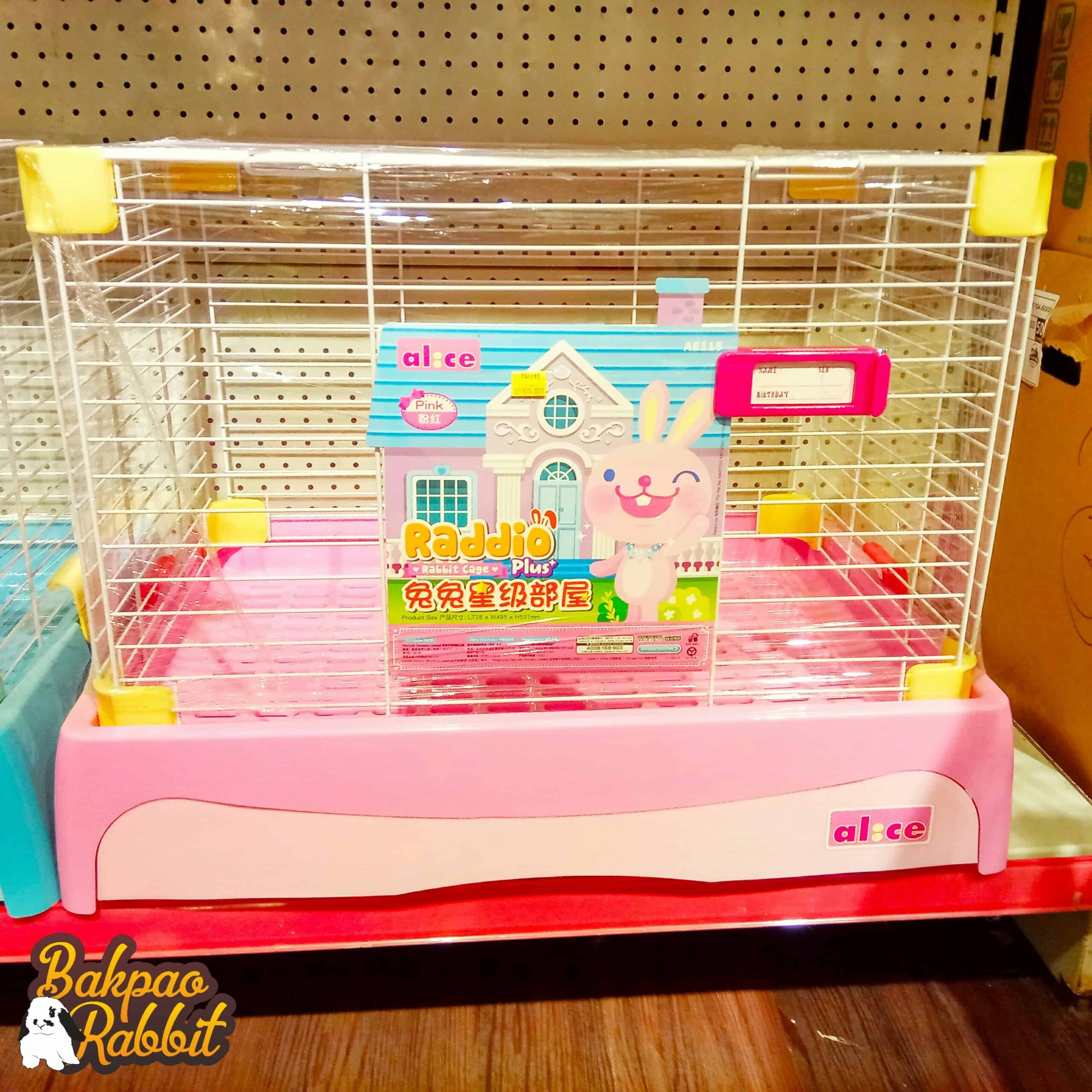 Alice AE115 Raddio Plus+ Rabbit Cage Pink Bakpao Rabbit