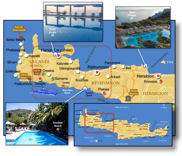 Carte Ouest Crete La Crète / Ouest Balad'OùLàBas