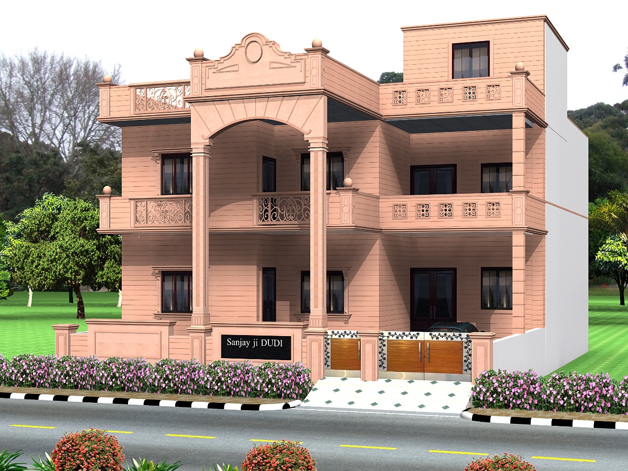 Stone Front Elevation, Stone Front Elevation Jodhpur, Jodhpur Stone