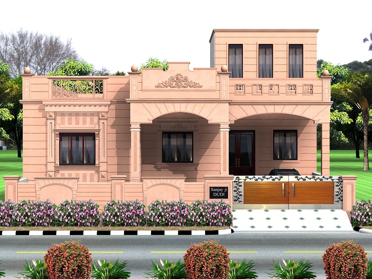 Stone Front Elevation, Stone Front Elevation Jodhpur, Jodhpur Stone