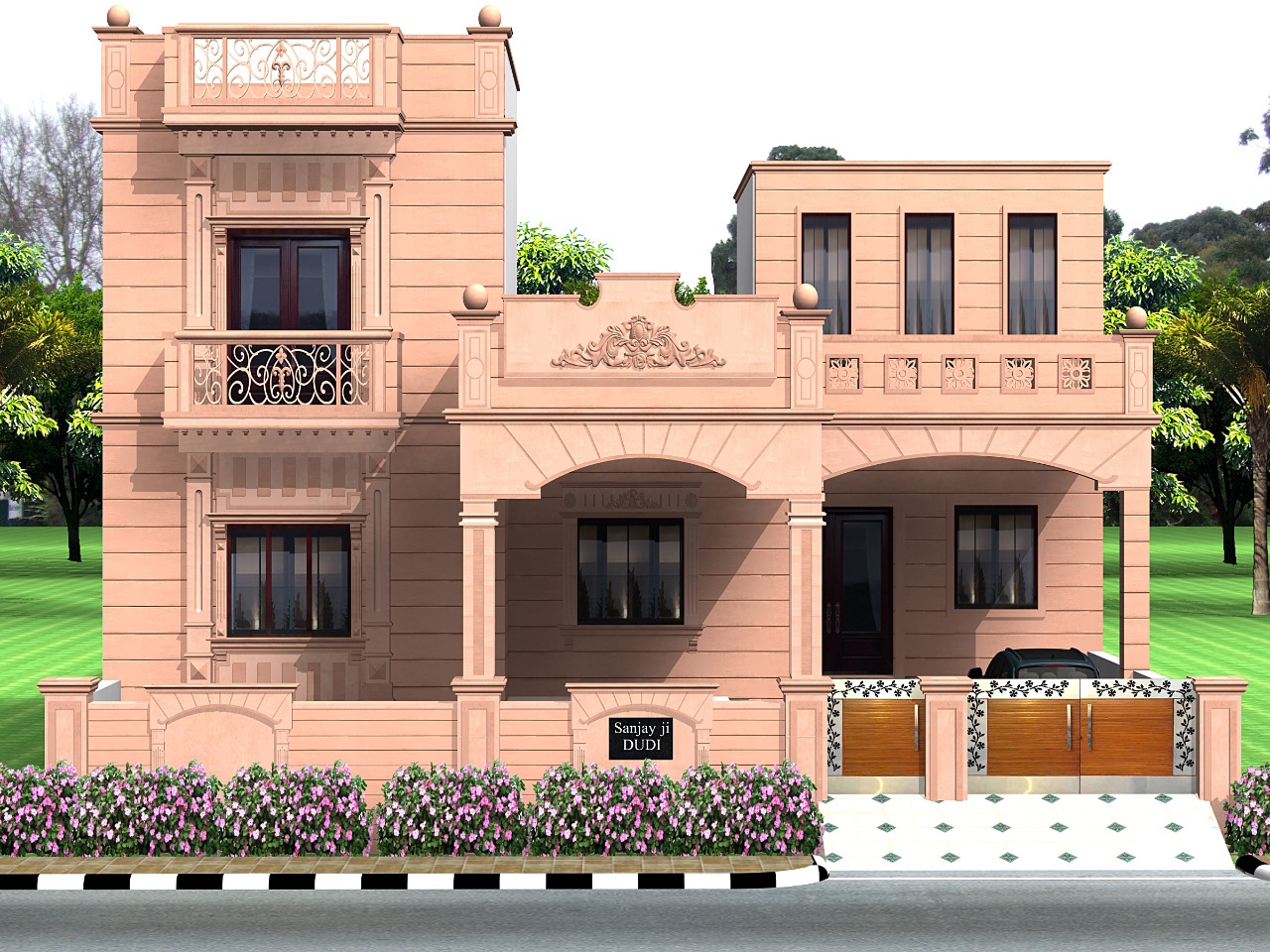 Stone Front Elevation, Stone Front Elevation Jodhpur, Jodhpur Stone