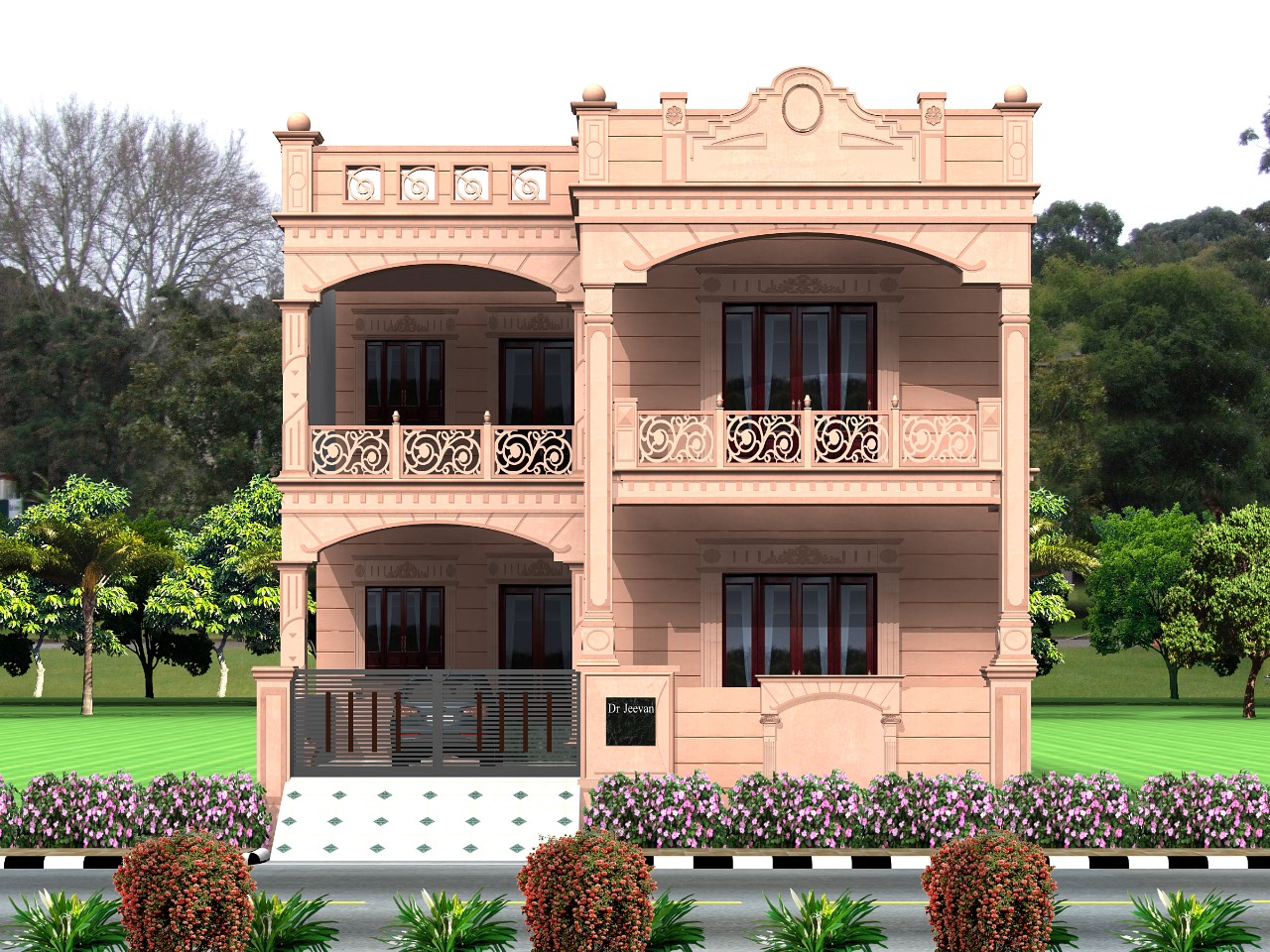 Stone Front Elevation, Stone Front Elevation Jodhpur, Jodhpur Stone