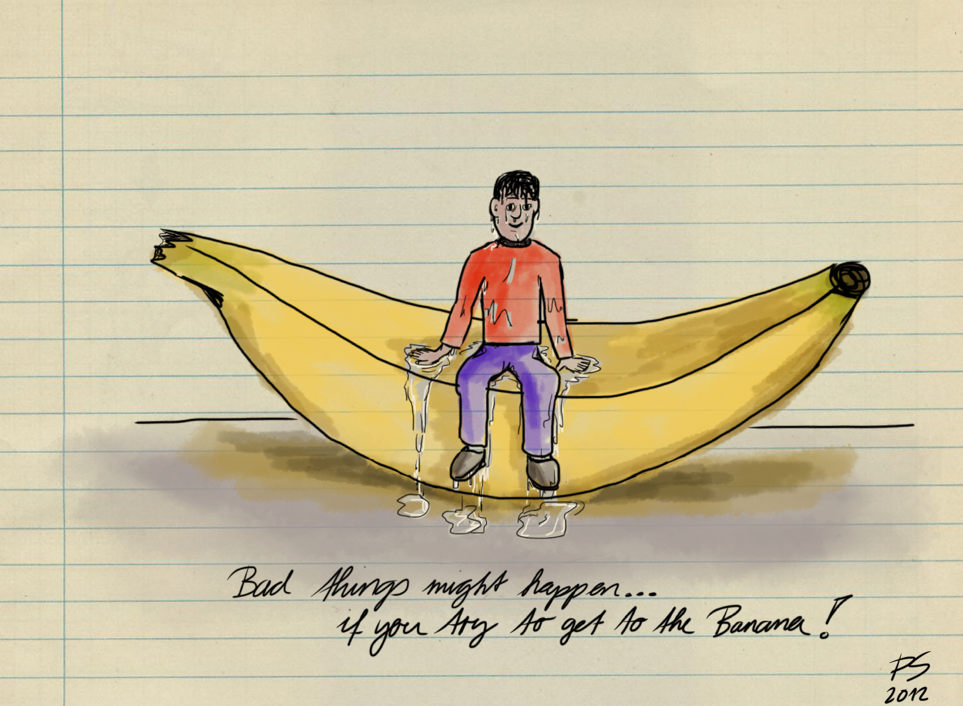 Monkey Business Did you ever get soaked, while trying to grab a Banana