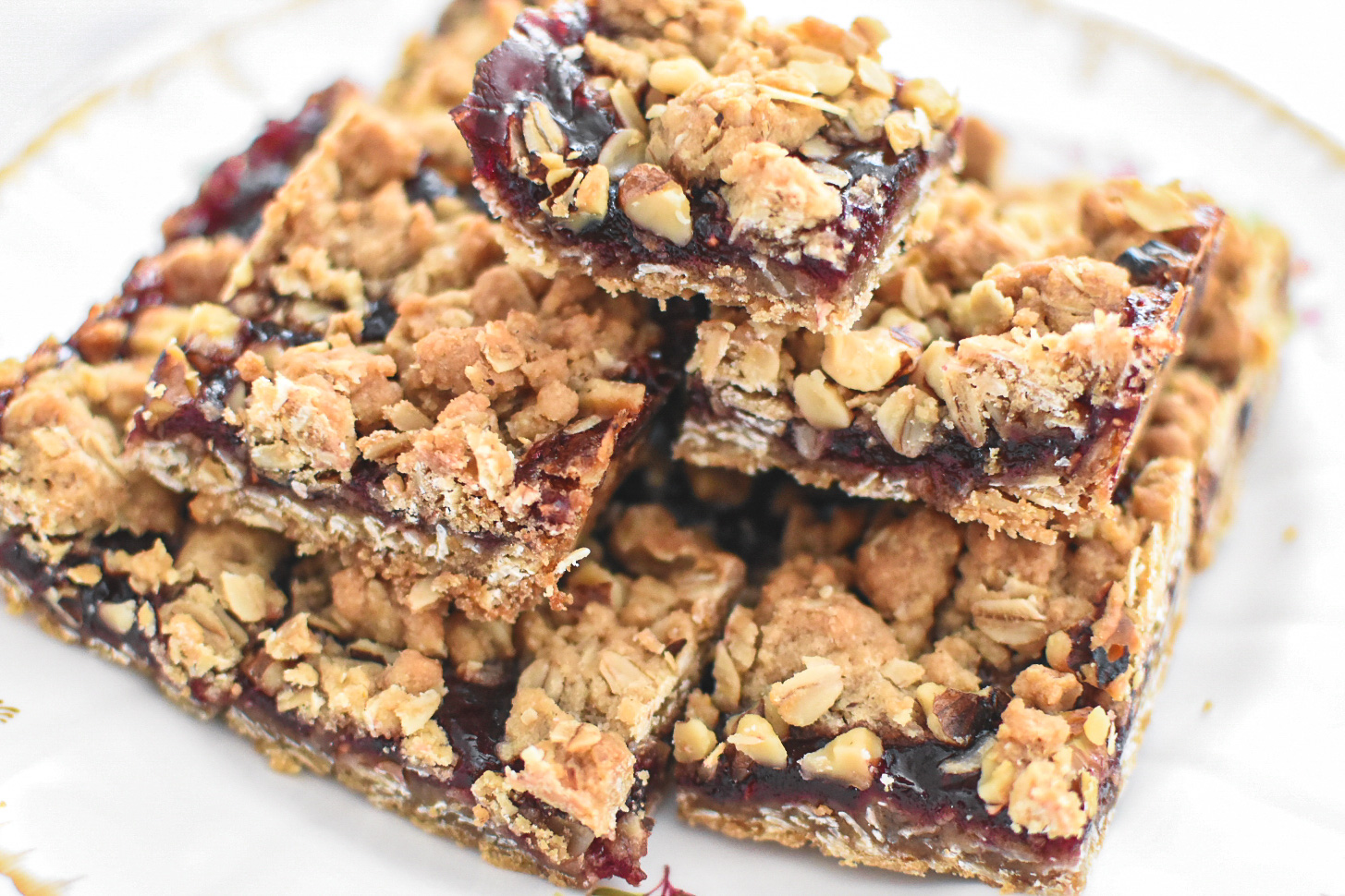 Raspberry Jam Streusel Bars Balanced Taste