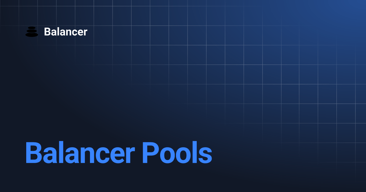 Balancer Pools Balancer