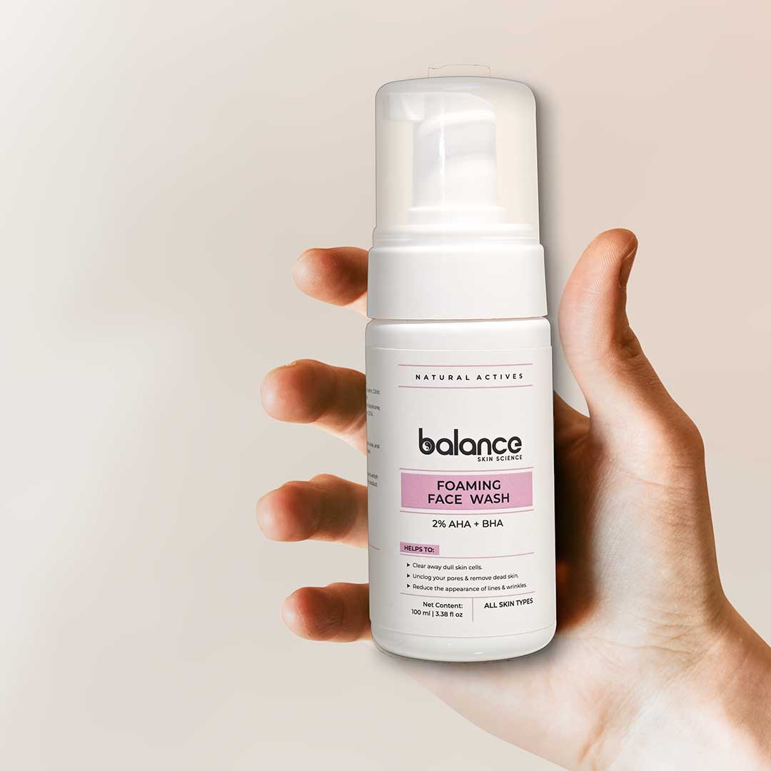 Achieving Balance with Skin Science 2 AHA + BHA Foaming Face Wash