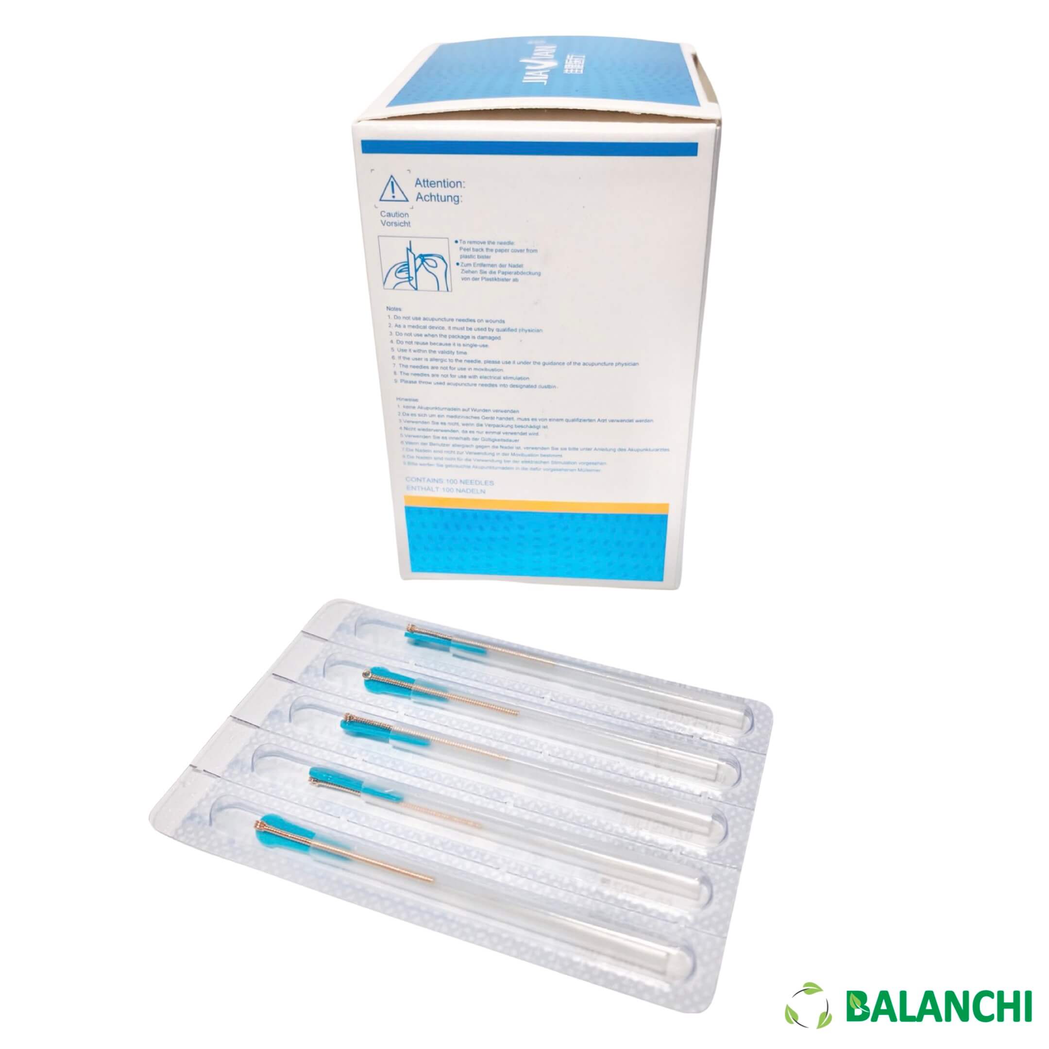 Jiajian acupuncture needle copper handle/sterile single use. BALANCHI