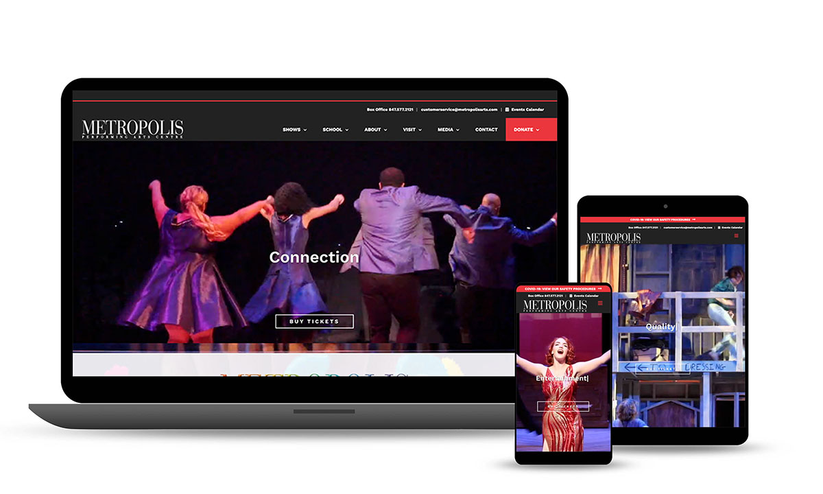 Metropolis Performing Arts Center Baldwin Web Design Crystal Lake