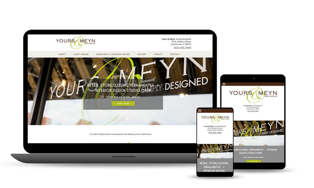 HOME by Yours & Meyn Baldwin Web Design Crystal Lake Web Designer