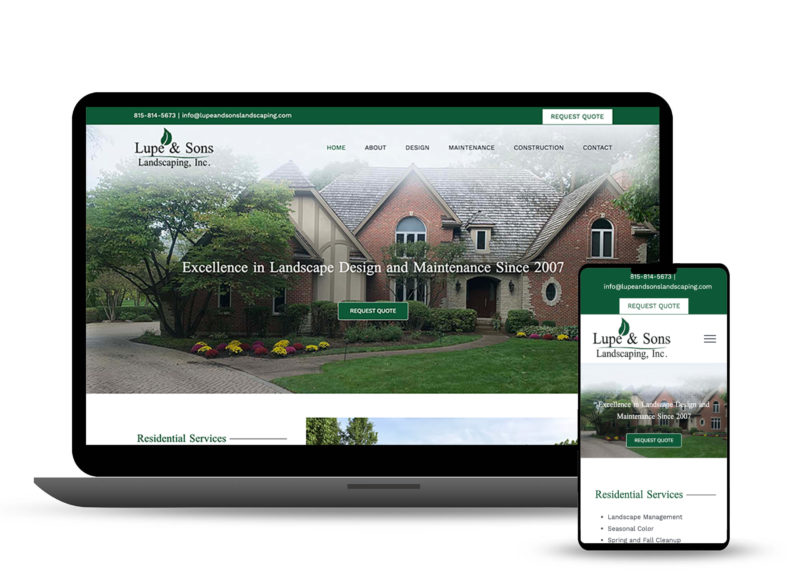 Lupe and Son’s Landscaping Baldwin Web Design Crystal Lake Web Designer