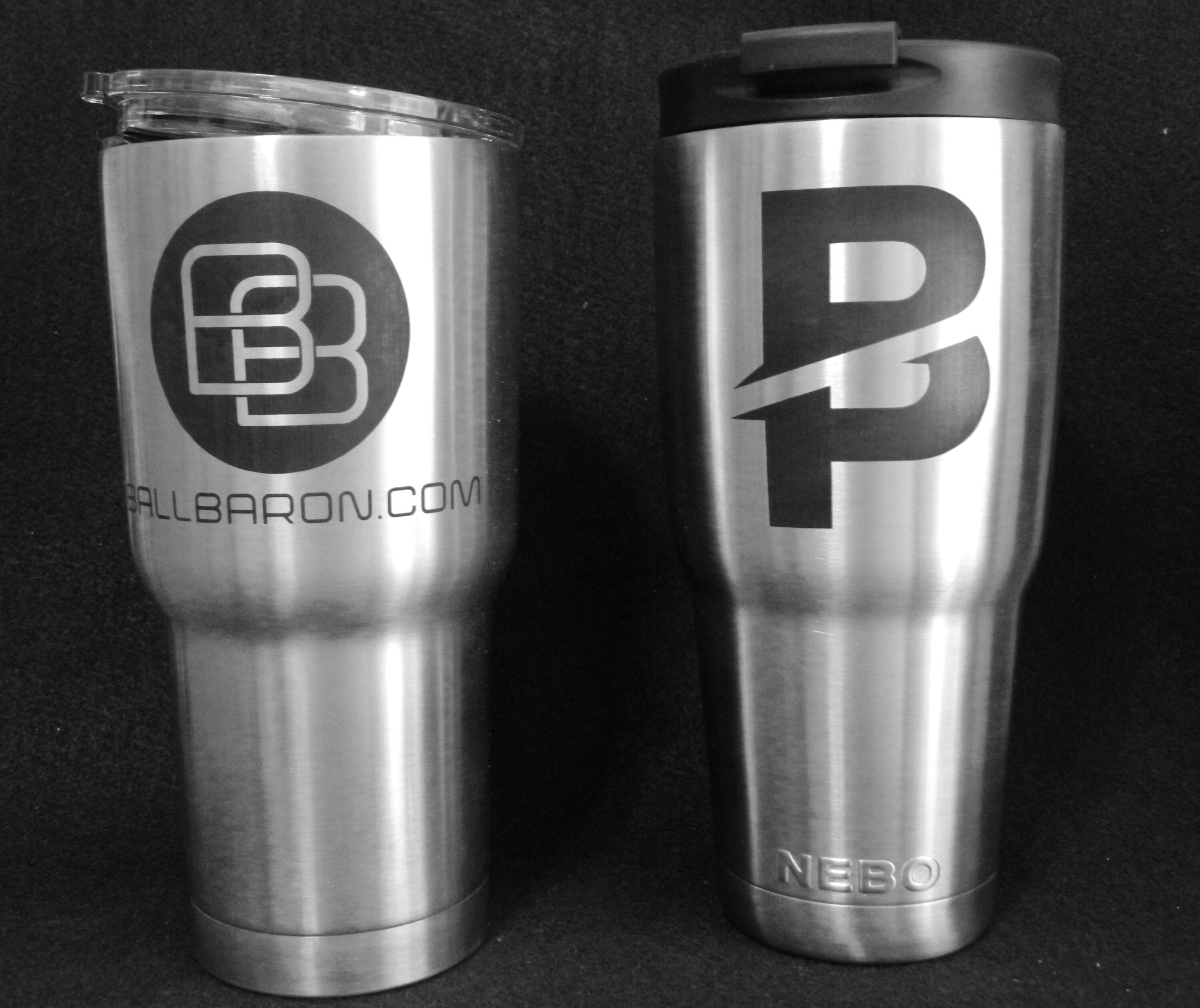 Laser Etched Insulated Drinking Tumblers Ball Baron