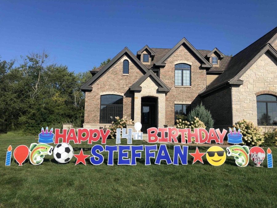 yard sign 18 sports Balloon Boutique and Signs