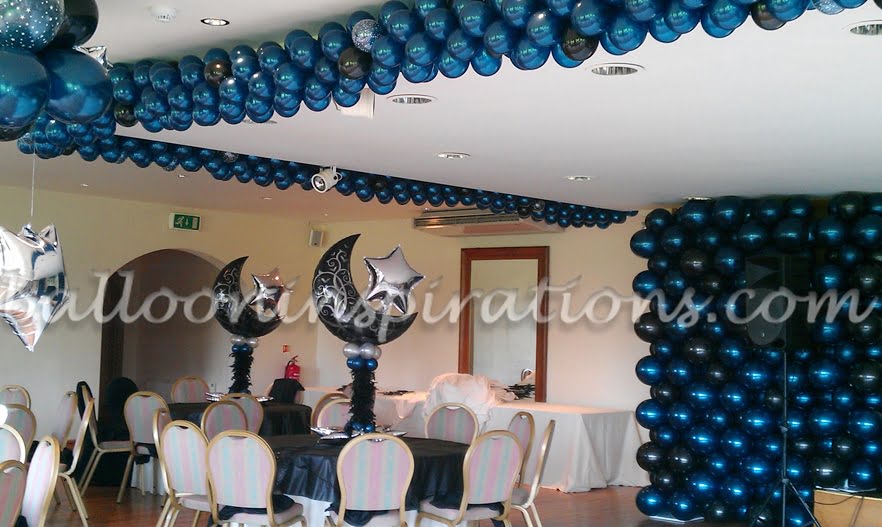 Starry Night themed prom party decorations in London, Essex and UK