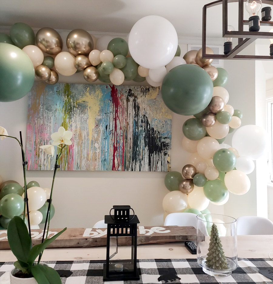 Sage Green and Blush Balloon Garland Arch DIY Kit for Party Decorations