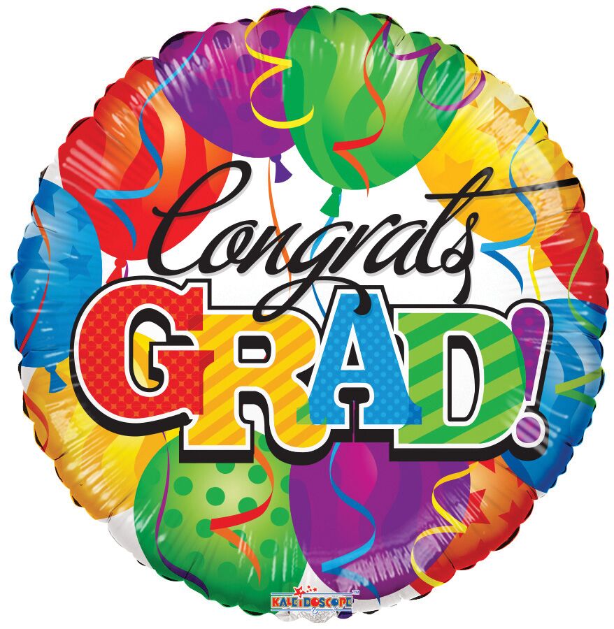 085314 18" Congrats Grad Balloons Balloons N' More