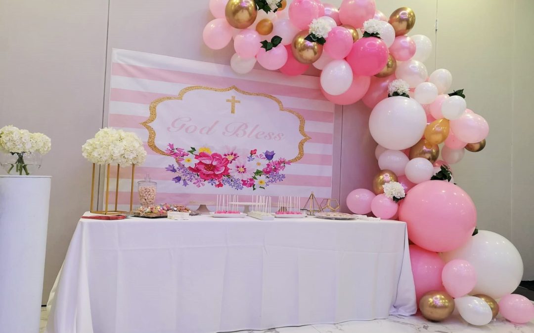 Baby Christening Balloon Decor in Scarborough Balloons Bash