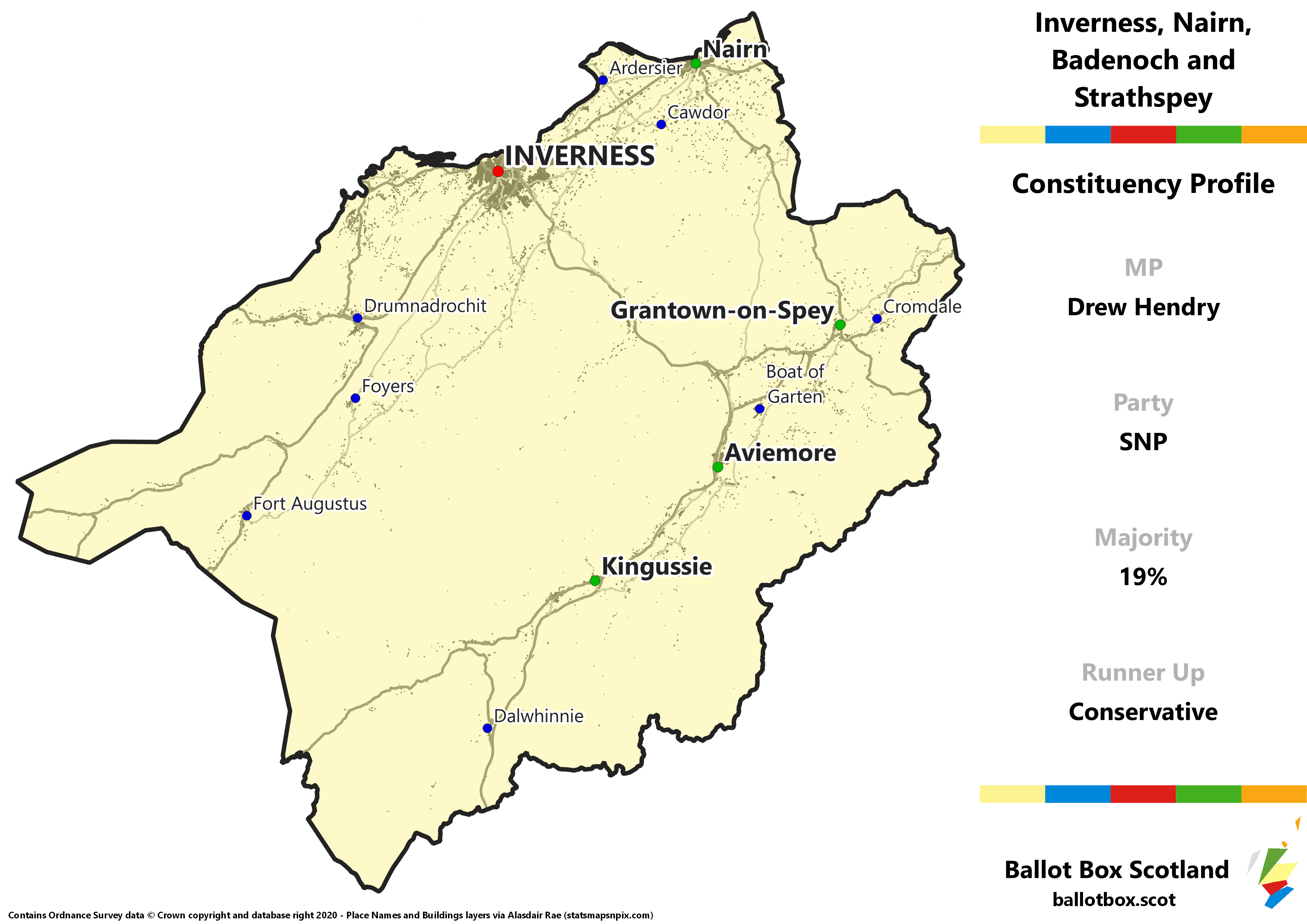 Inverness, Nairn, Badenoch and Strathspey Constituency Map Ballot Box