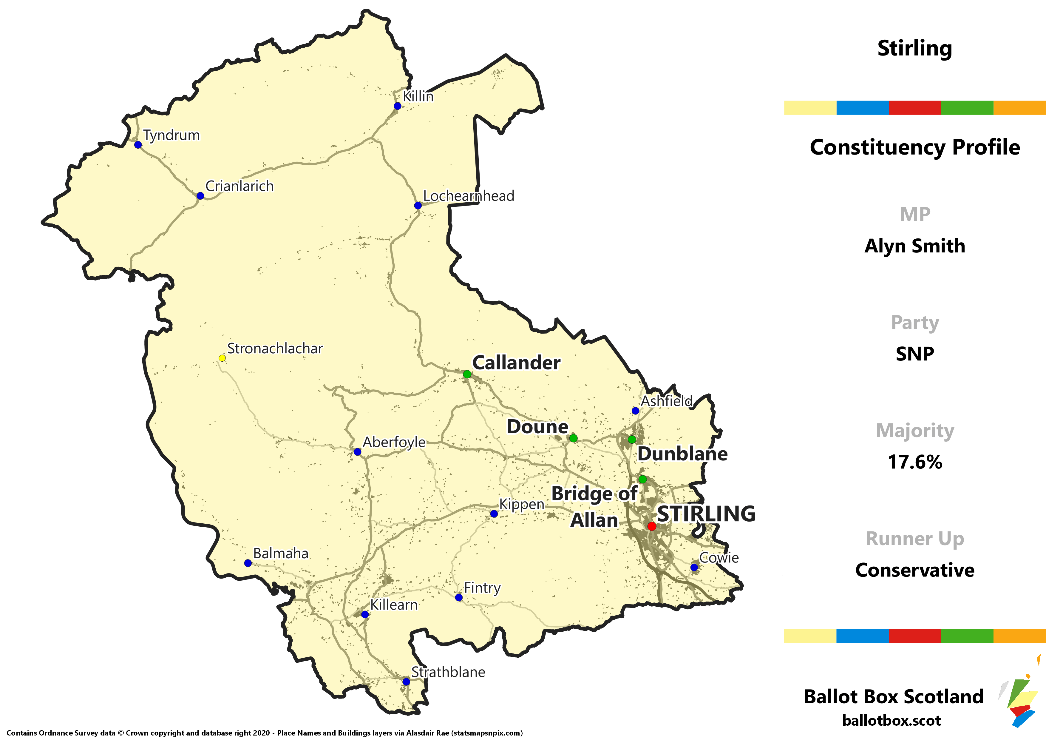 Stirling Constituency Map Ballot Box Scotland