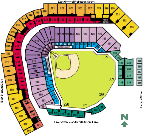 Pnc Park Seating Map Pnc Park Seating Chart & Game Information