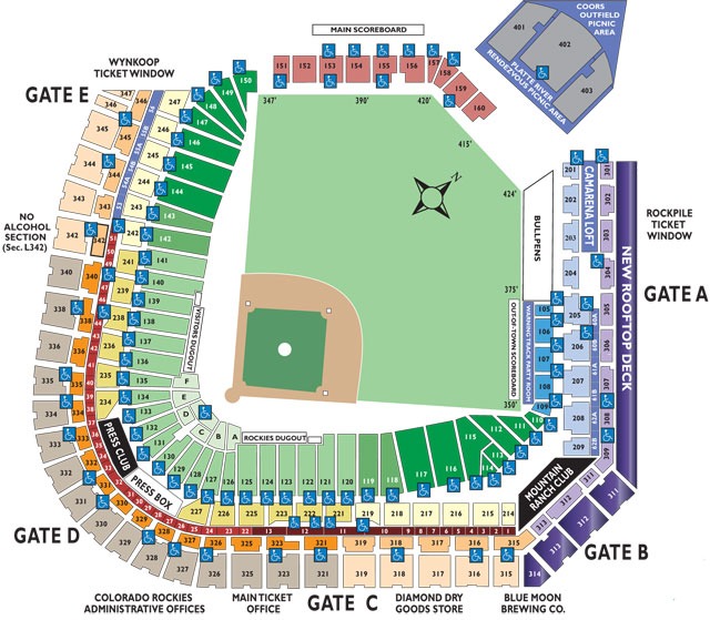 Ballpark Seating Charts, Ballparks of Baseball