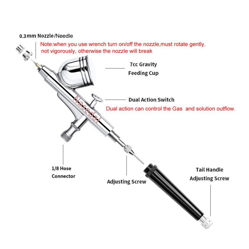 DualAction Airbrush Compresor Kit Nail Airbrush Machine Airbrush Spray