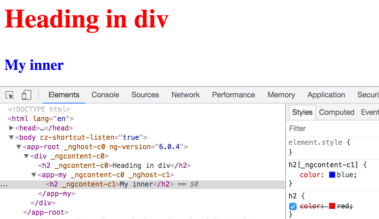 CSS Angular &amp; Shadow DOM