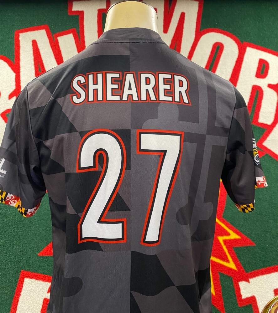 Shearer 27 Game Worn Jersey Black (Copy) The Baltimore Blast