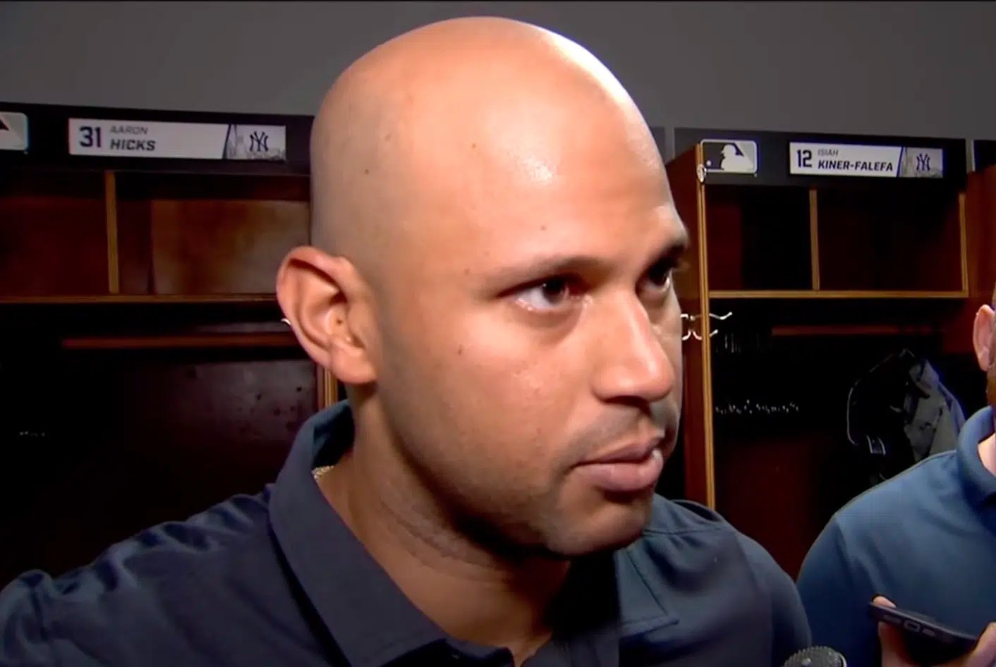 Aaron Hicks discusses his fiveRBI night after Game 2 loss to Rangers