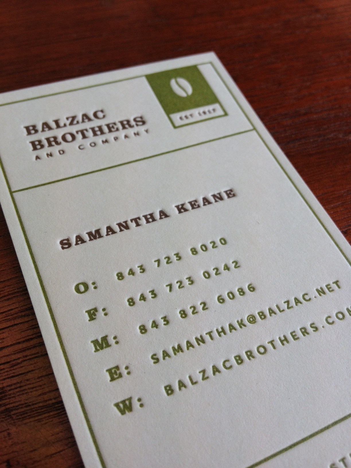 card Balzac Brothers and Company