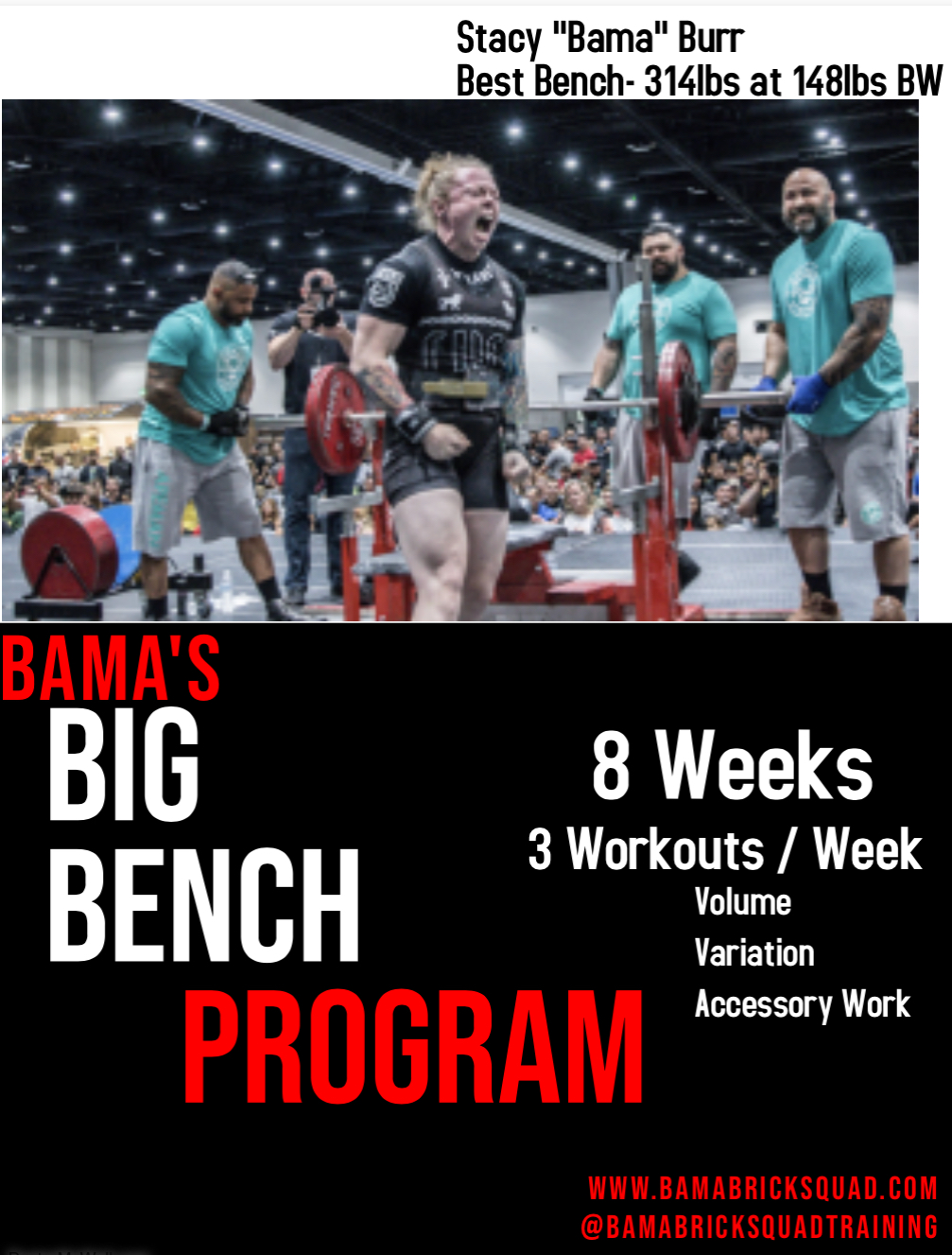 Big Bench Program (8 Weeks) Bama Brick Squad