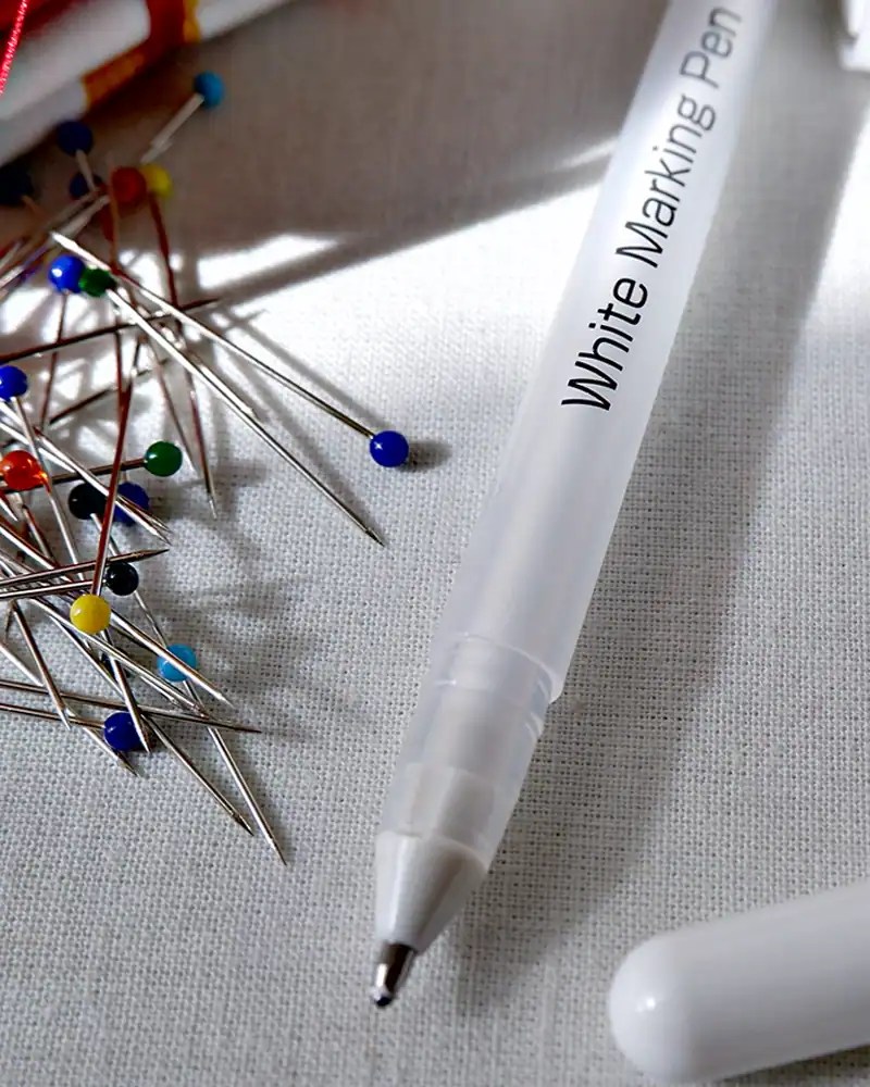Fine White Marking Pen for dark fabrics