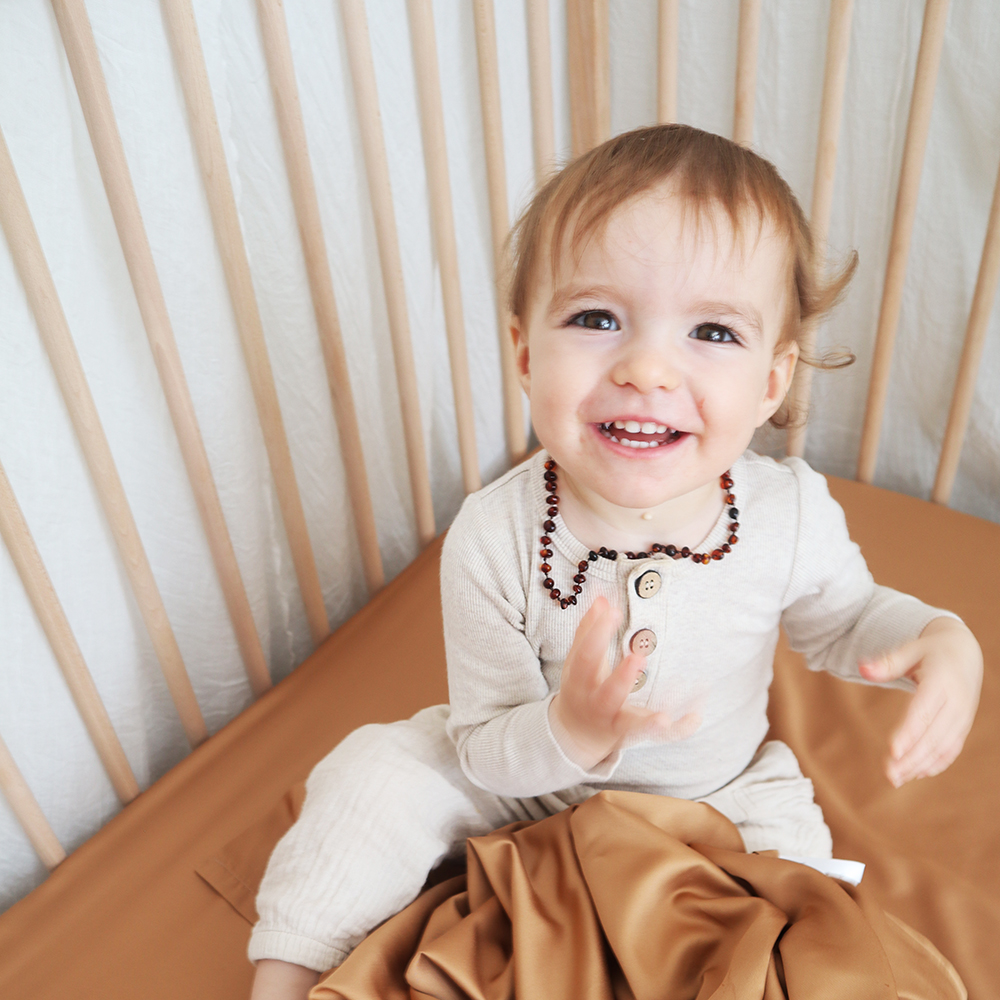 Soft 100 Bamboo Baby Cot Sheets (Terracotta), Designed in Australia