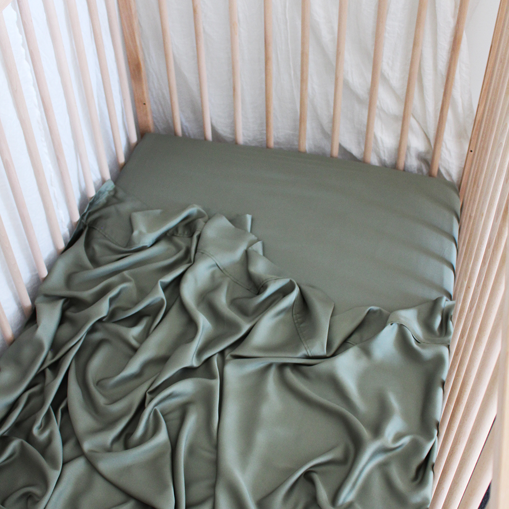 Soft 100 Bamboo Baby Cot Sheets (Khaki), Designed in Australia