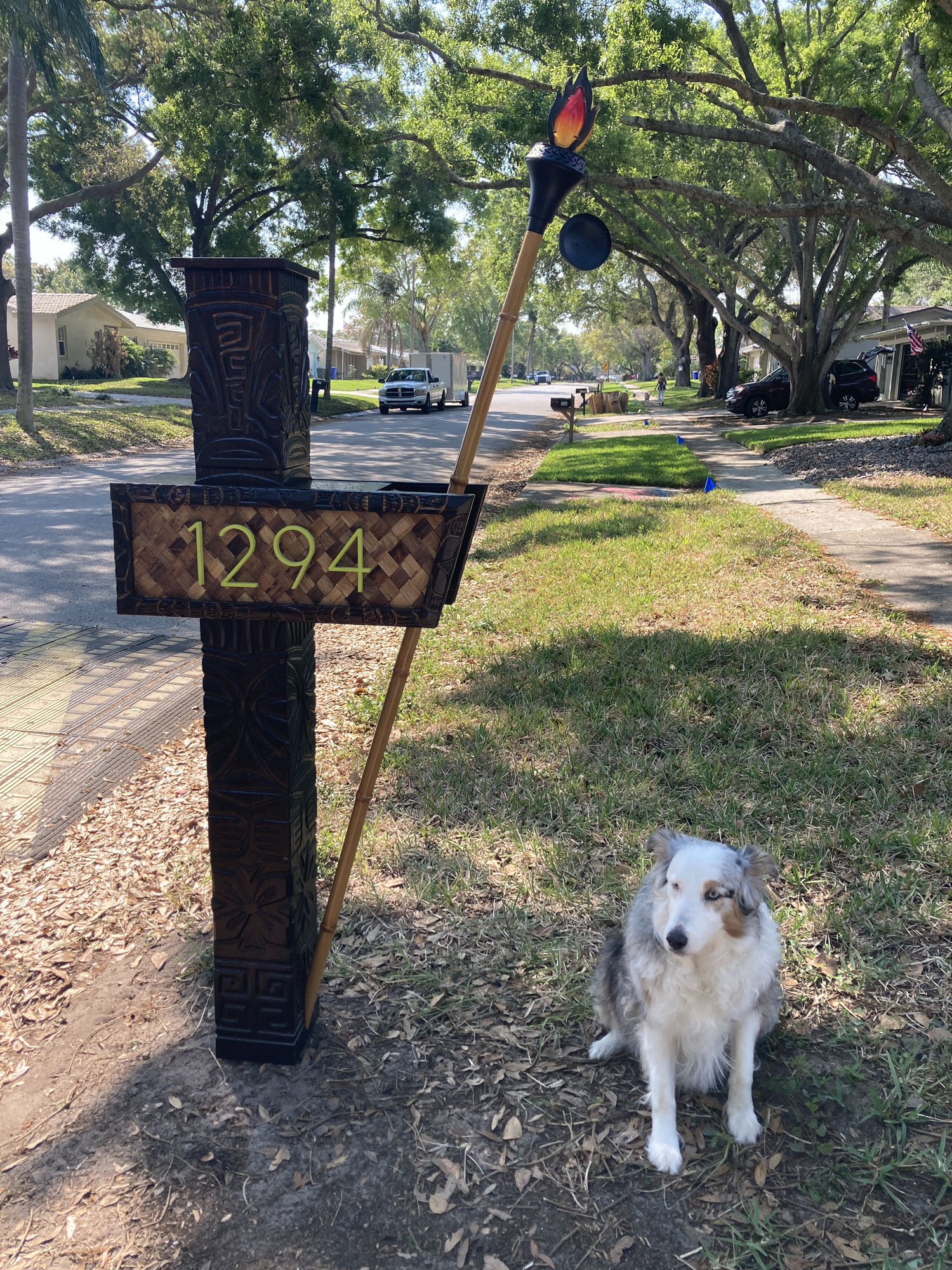 Tiki mailbox Bamboo Bureau LLC