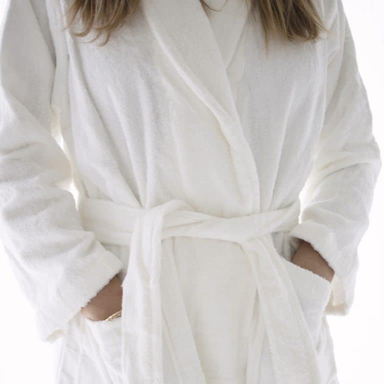WHITE BAMBOO BATHROBE XL BAMBOO BATHROBE