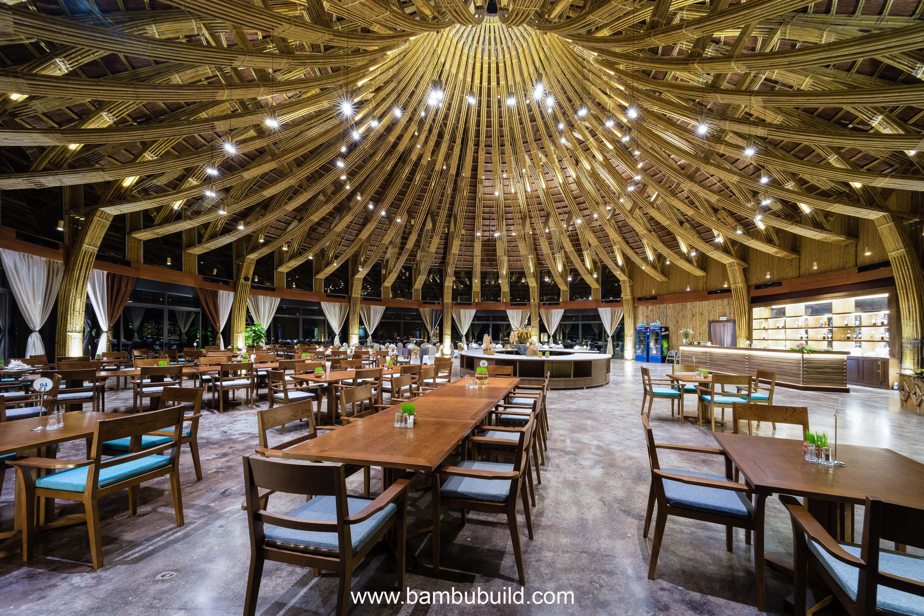 Serena bamboo restaurant Unique bamboo architecture BambuBuild