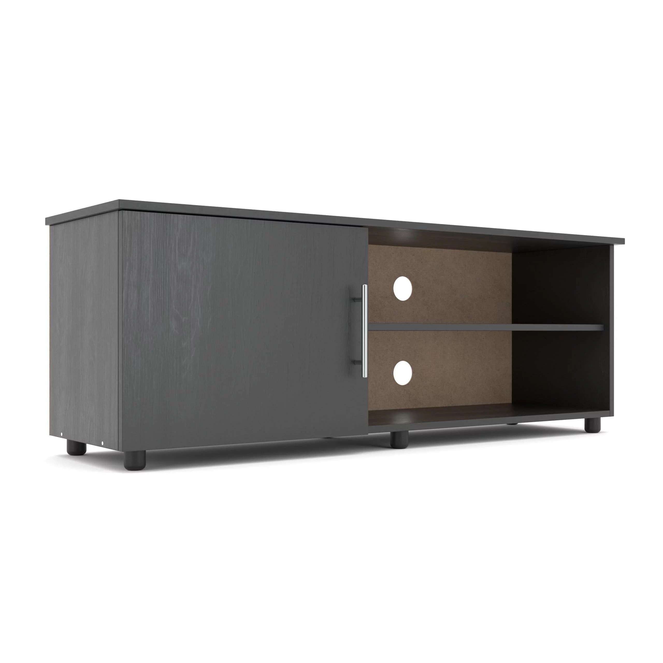 Oslo TV Stand 1350 Linear Black BAM! Flatpack Simplicity