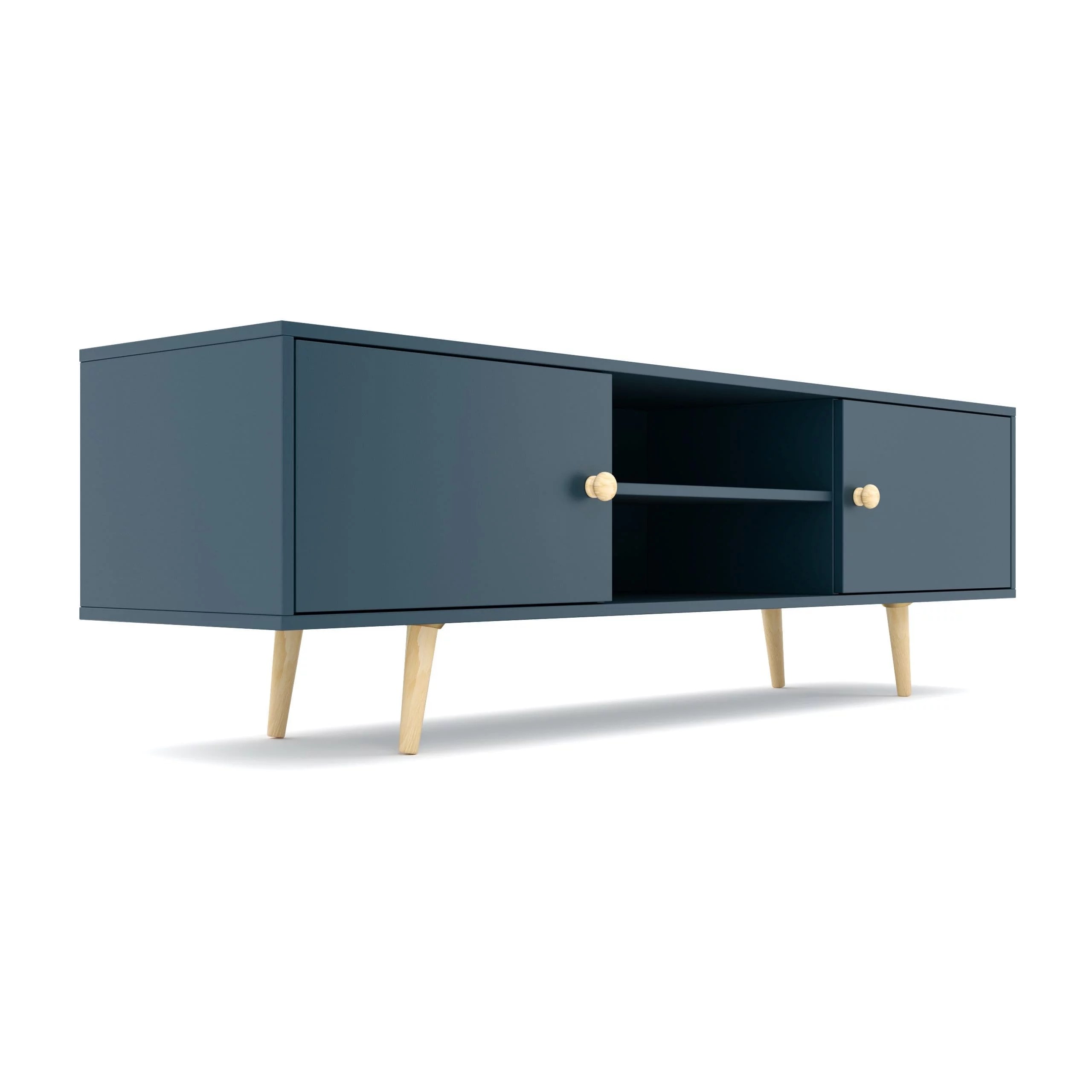 Impression TV Stand Petrol Blue BAM! Flatpack Simplicity