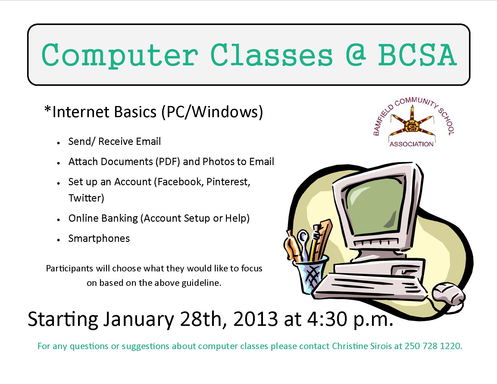 Computer Classes Bamfield Community School Association