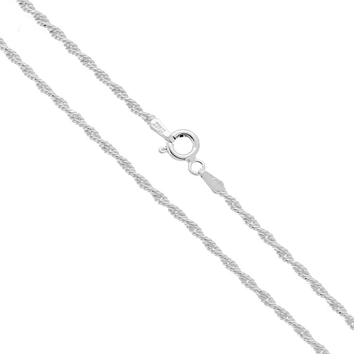 Sterling Silver 2.1mm Rope Chain Bamina Jewelry