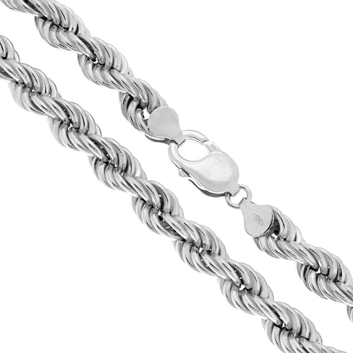 Sterling Silver 9mm Rope Chain Bamina Jewelry