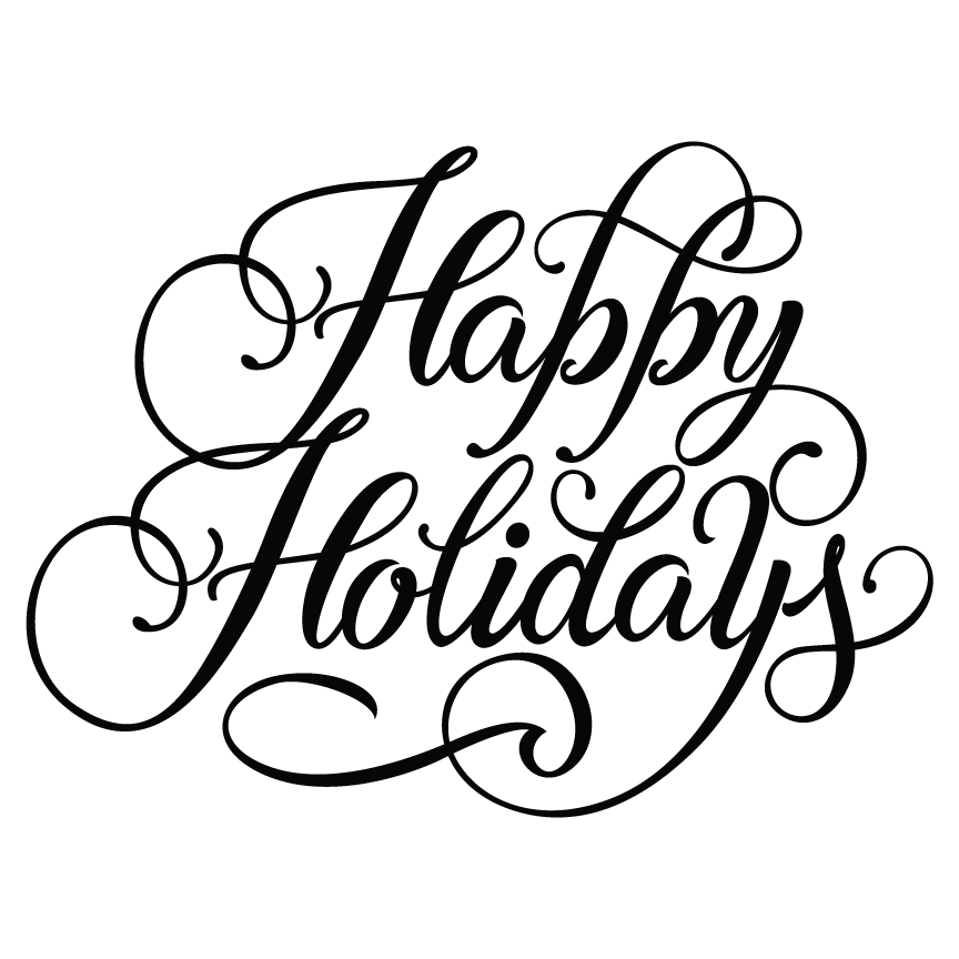 Happy Holidays Wall Decal BAMM Graphix