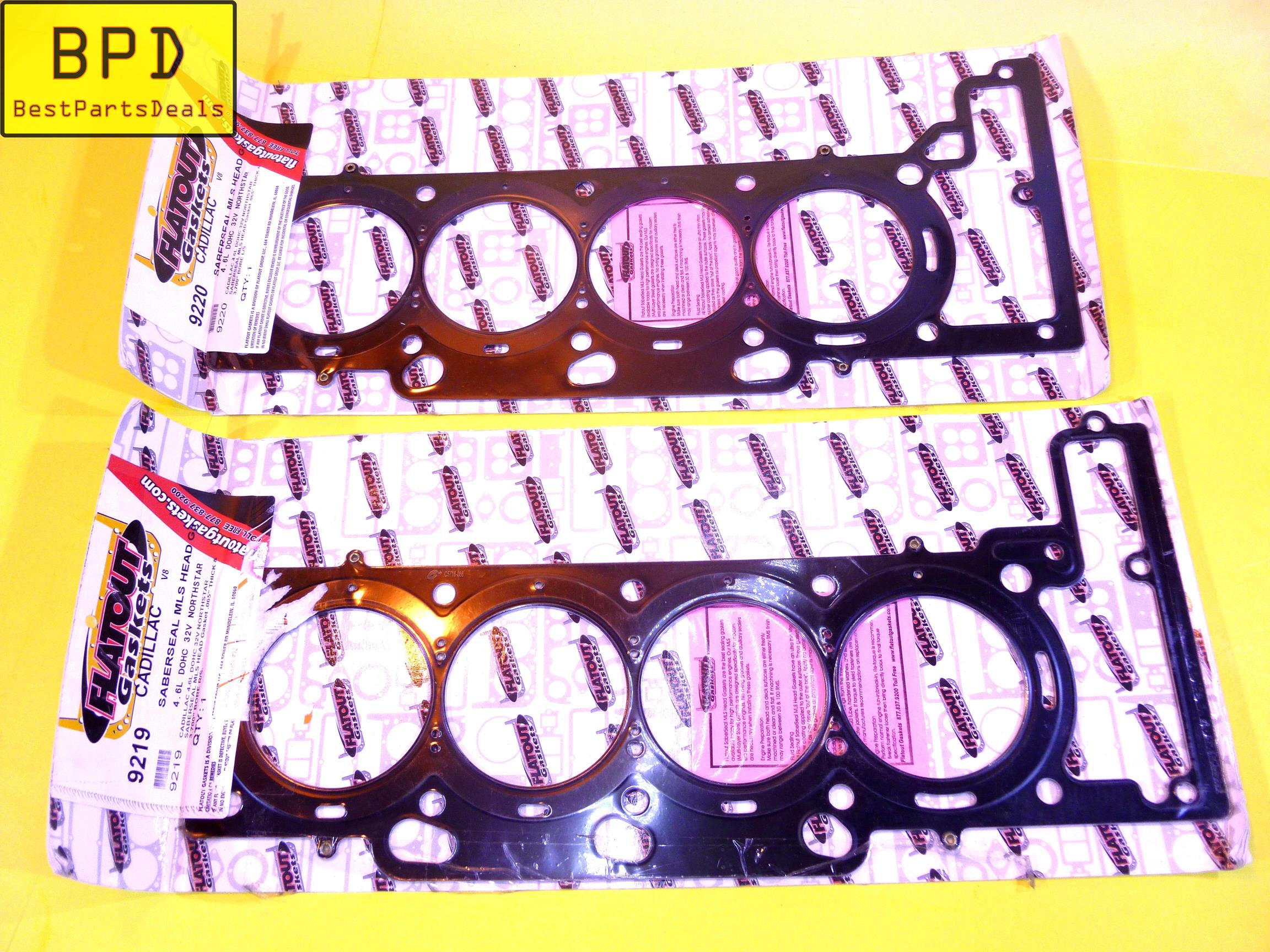 2x 0410 Cadillac 4.6L NORTHSTAR 32V V8 SABERSEAL MLS LH+RH HEAD